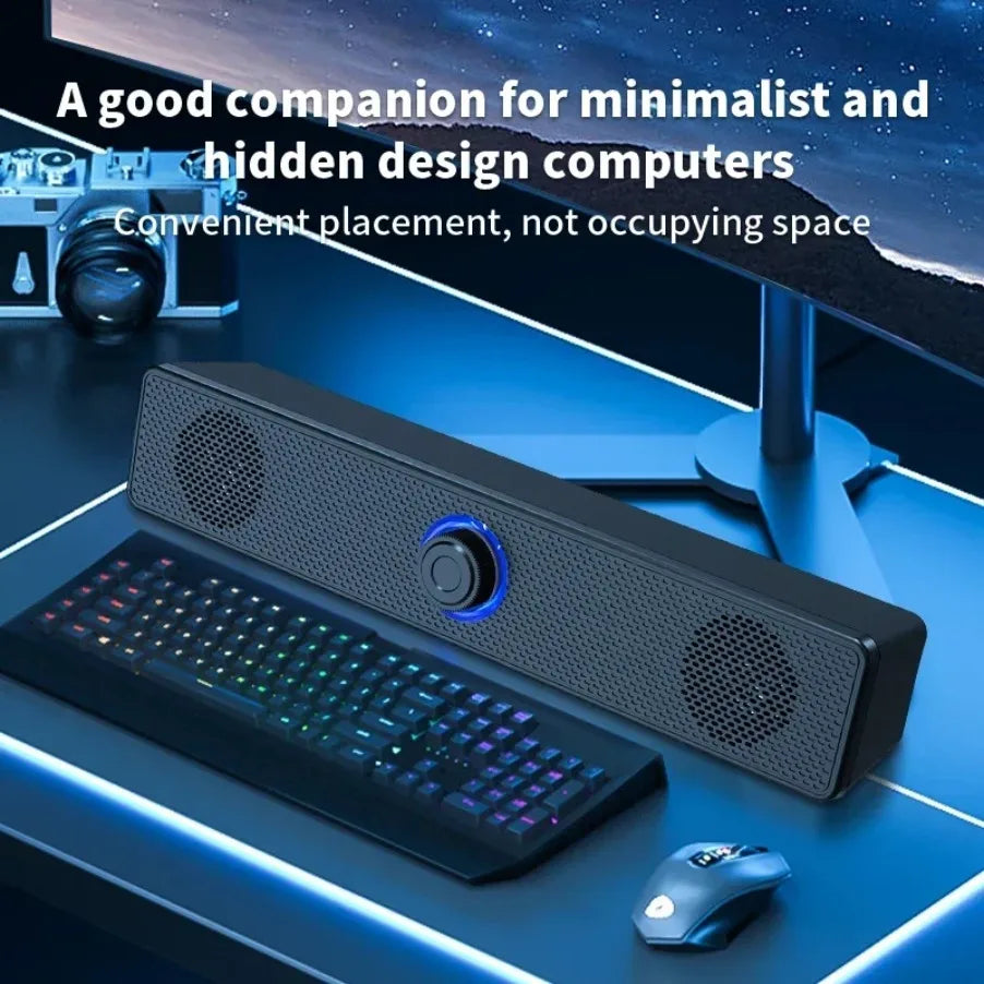 DeskBar USB Powered Soundbar – Bluetooth & Wired for TV, PC, Laptop & Gaming