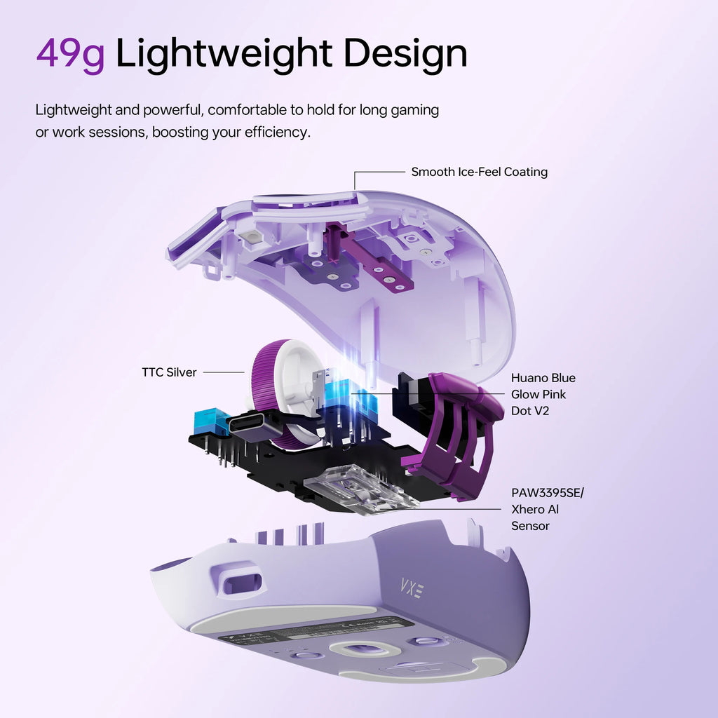 VXE Dragonfly V3 Pro 4-Mode Wireless Gaming Mouse – Ultra-Lightweight