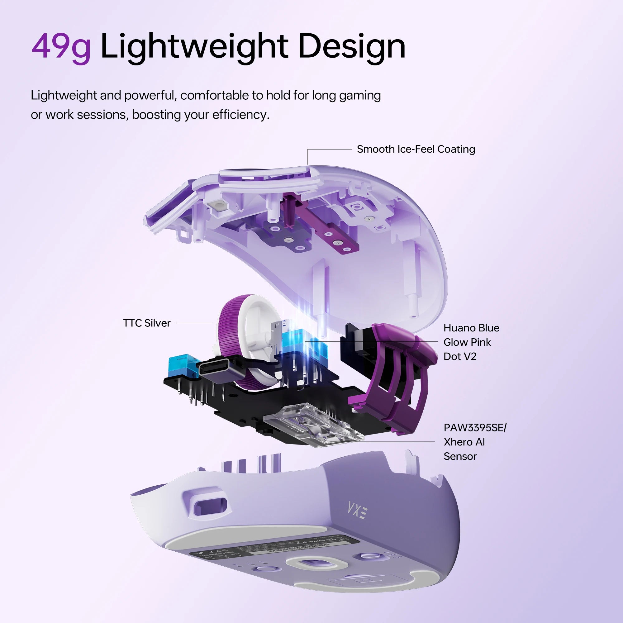 VXE Dragonfly V3 Pro 4-Mode Wireless Gaming Mouse – Ultra-Lightweight