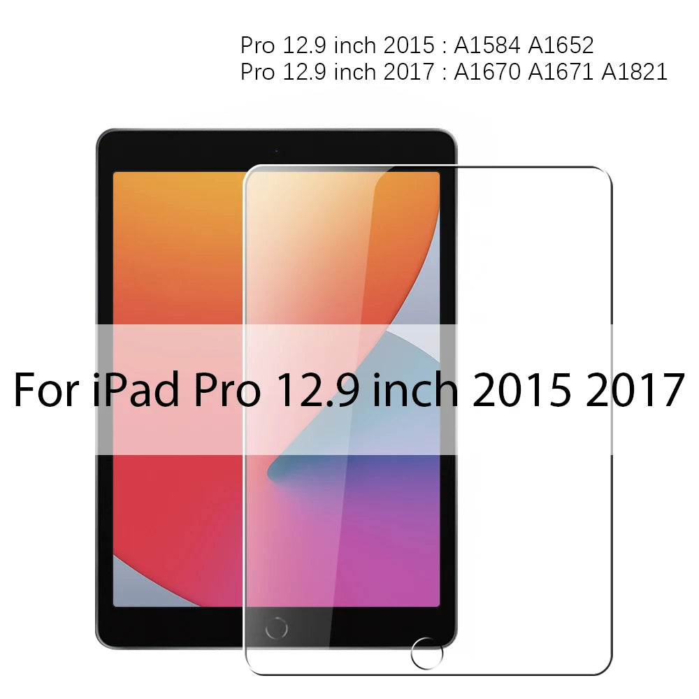 For iPad A16 Pro 13 M5 M4 12.9 10 9 9th 10th Generation Tempered Glass Screen Protector For Ipad Air 11 M2 M3 5 4 Mini 6 7 Film