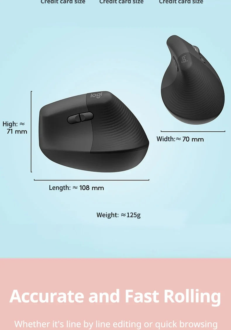 Lift Vertical Mouse  Ergonomic Wireless With Silent Click Bluetooth/Usb Dual Mode For Pc Laptop Tablet Wrist Pain