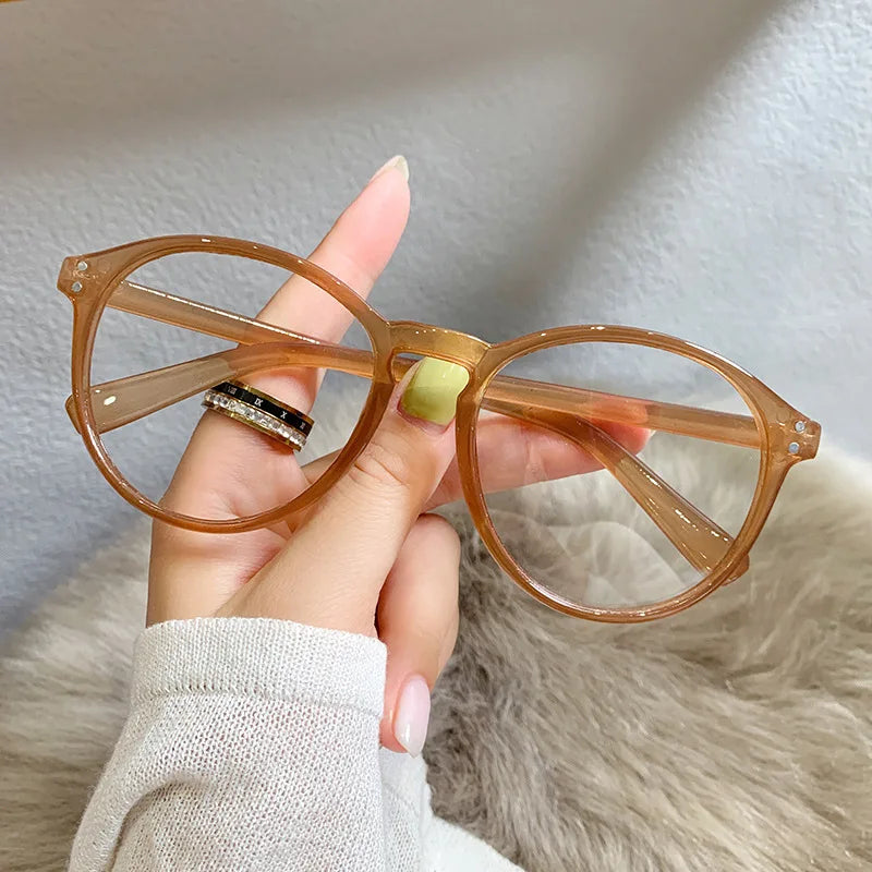 Retro Round Blue Light Blocking Glasses – Prescription Ready Myopia Eyewear (0 to -600) | Ultra-Light Unisex Frames