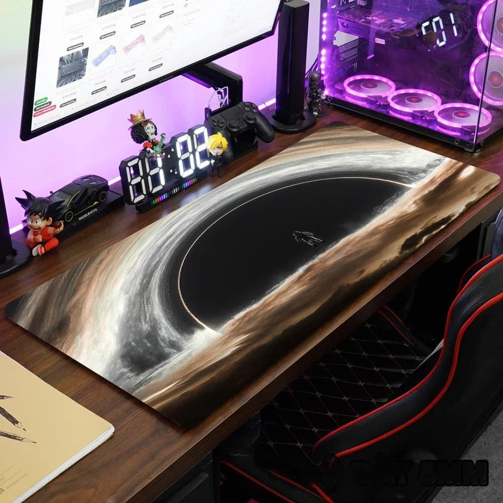 Cosmic Void XXL Gaming Desk Mat – 900x400mm Black Hole Space Mouse Pad