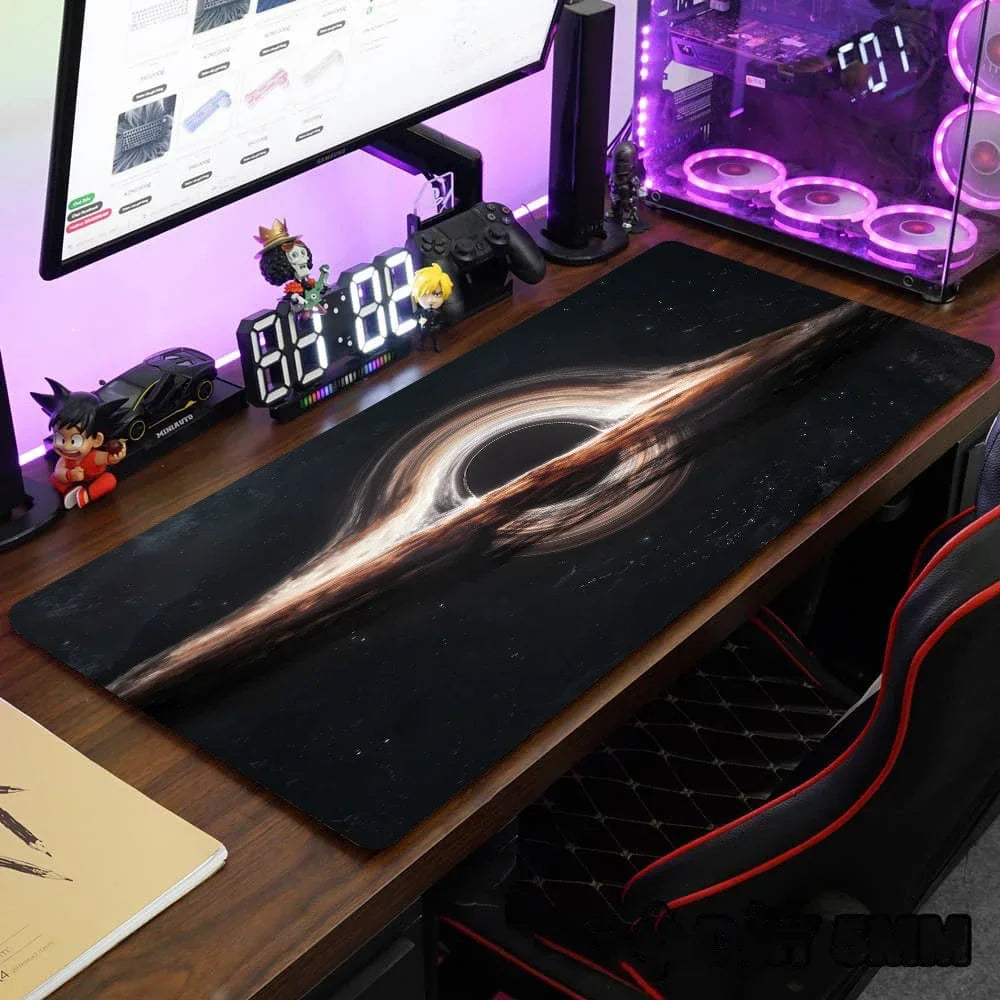 Cosmic Void XXL Gaming Desk Mat – 900x400mm Black Hole Space Mouse Pad