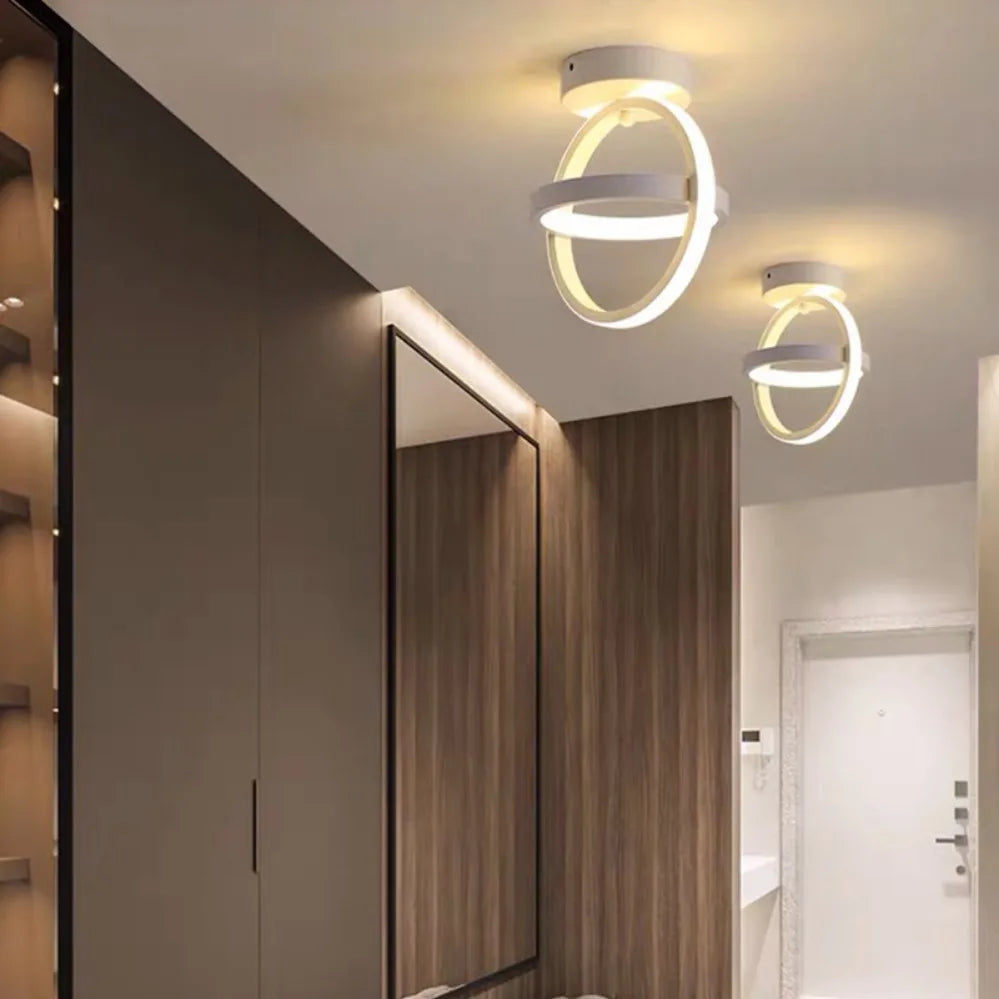 DuoRing LED Ceiling Light – Modern 2-Ring Design for Hallway, Balcony & Office