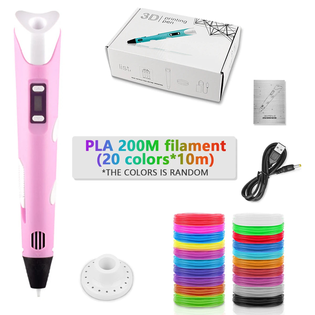 DrawPen 3D Pen for Kids – DIY Drawing Set with PLA Filament, Birthday & Christmas Gift