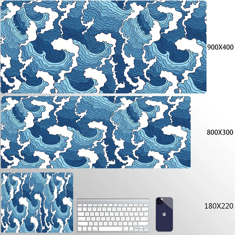 Great Wave XL Gaming Desk Mat – Personalized Art Mouse Pad (XXL HD Mouse Mat)