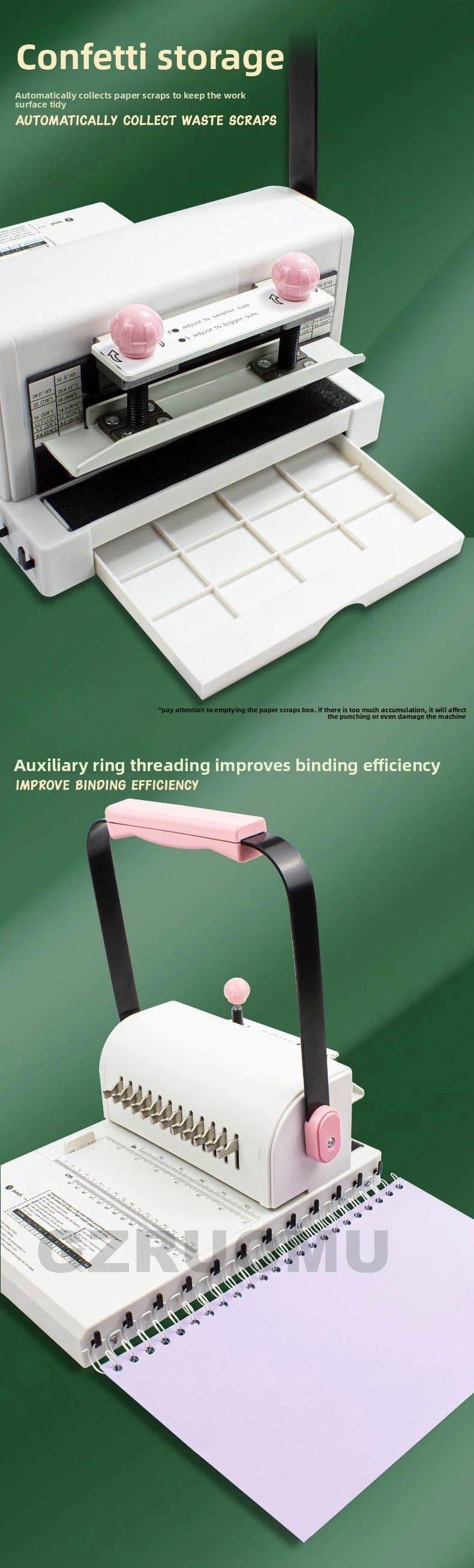 WireBind 2:1 Double Wire Binding Machine – 20-Page Single-Pass Punch