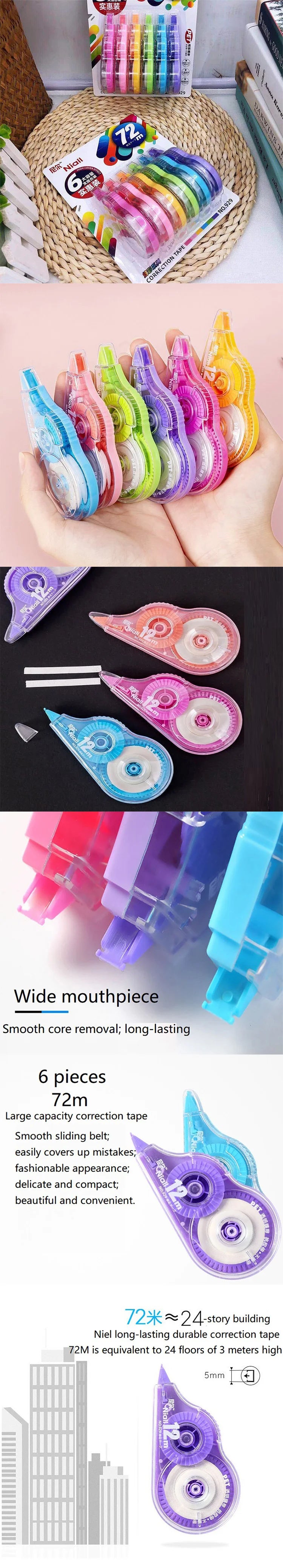 SweetFix Kawaii Correction Tape – 6PCS Cute School Essentials