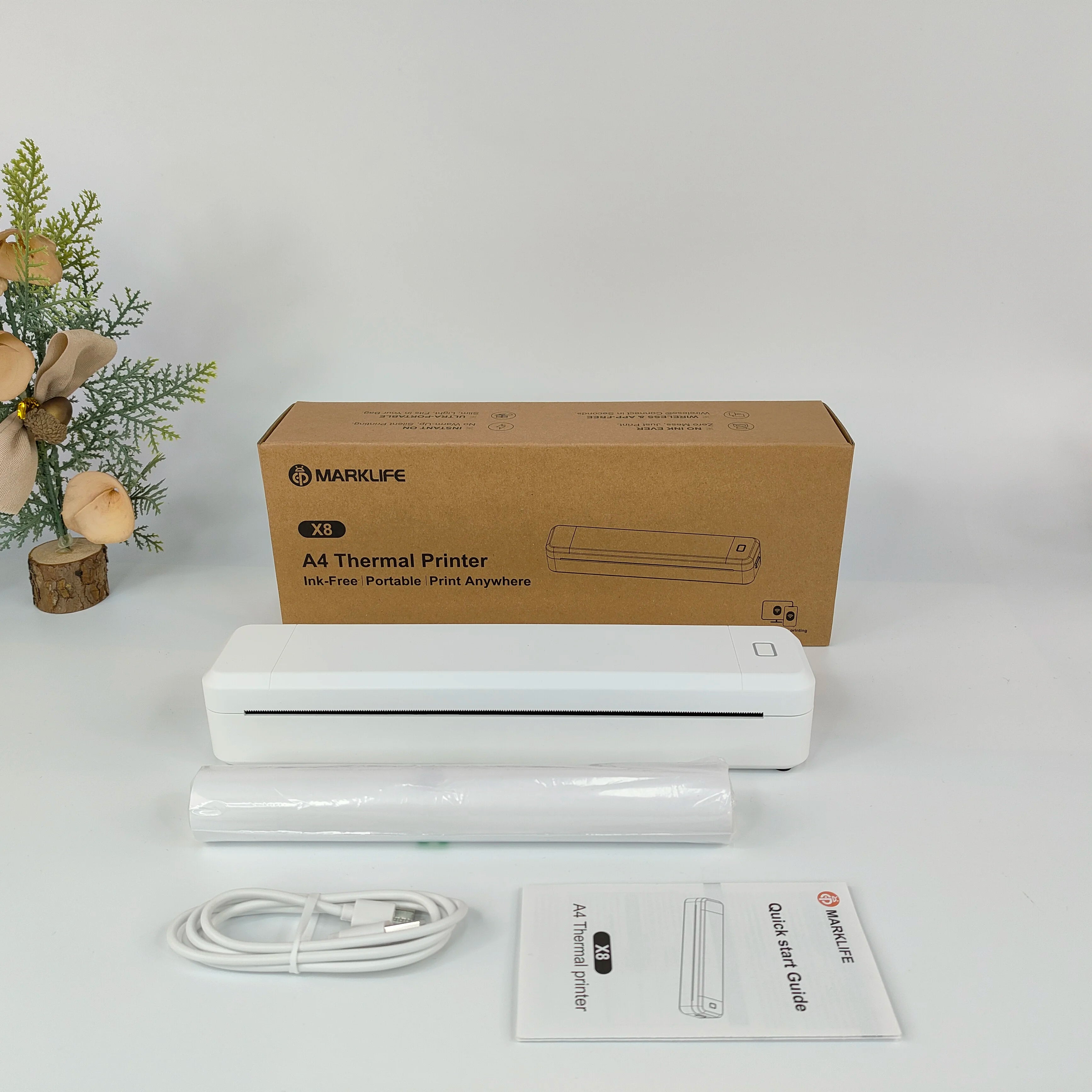 Marklife X8 Mini A4 Bluetooth Thermal Printer – Inkless Photo, PDF & Document Printing