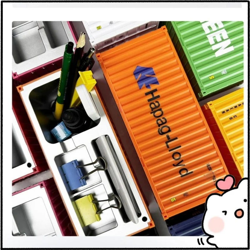 ContainerDesk Miniature Shipping Container Pen Holder – Desk Organiser & Home Decor