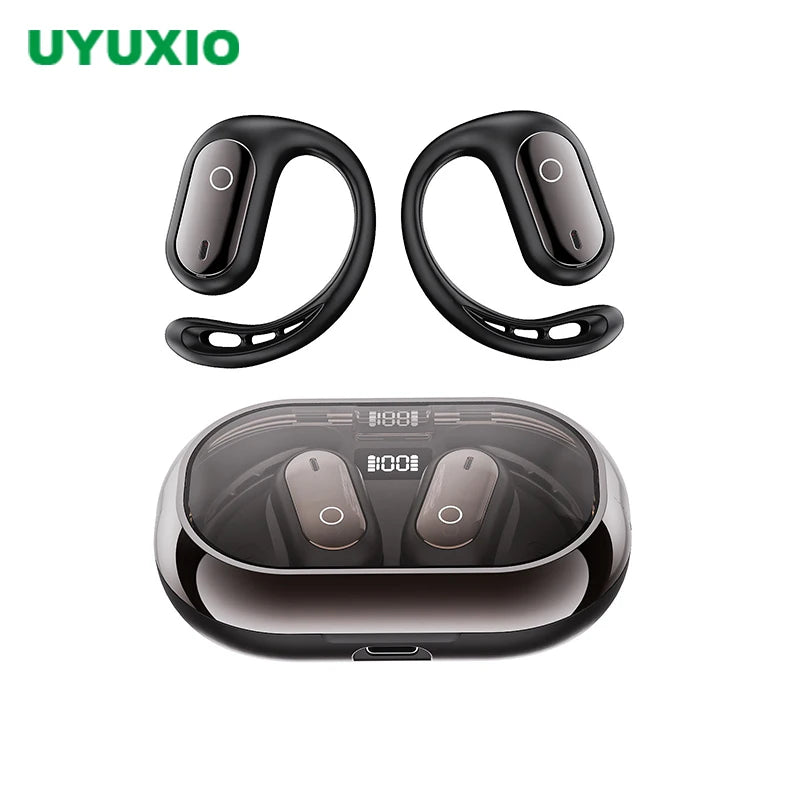 UYUXIO AI Translator Earbuds – 144 Languages Real-Time Translation, OWS Design