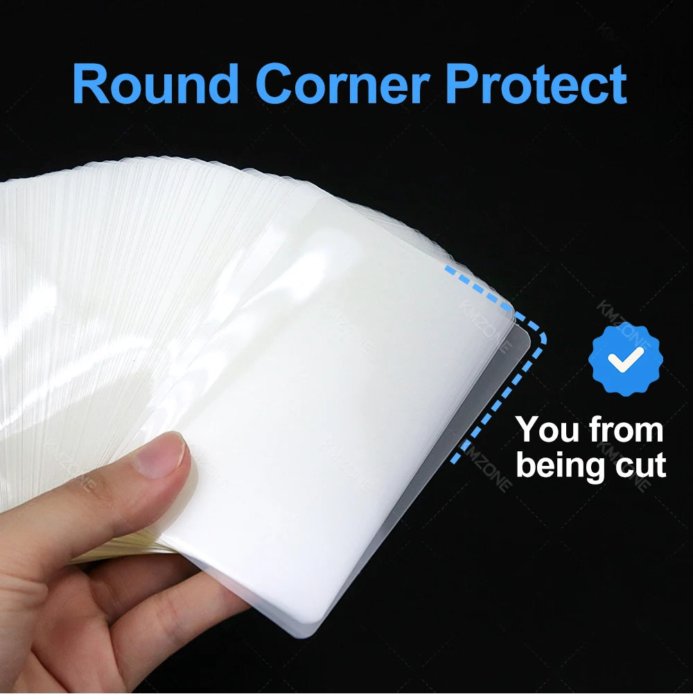 100-Pack Clear Thermal Laminating Sheets (A4/A5/A6/2R–4R) – 80 Mic Round-Corner Laminator Pouches | Crystal Clear Waterproof Document Protection Film