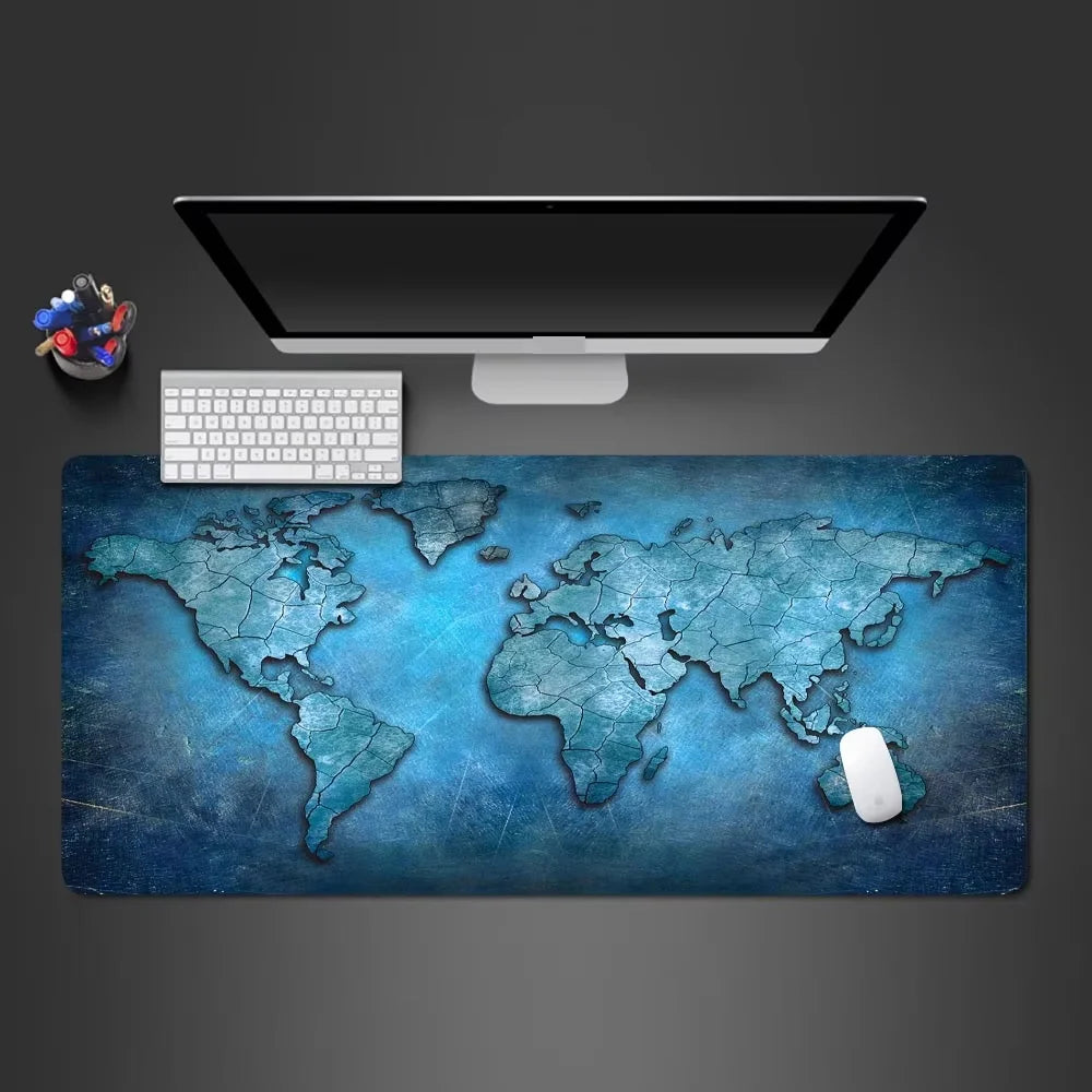 World Explorer XL Gaming Desk Mat – 900x400 Anti-Slip Mouse Pad for PC & Laptop