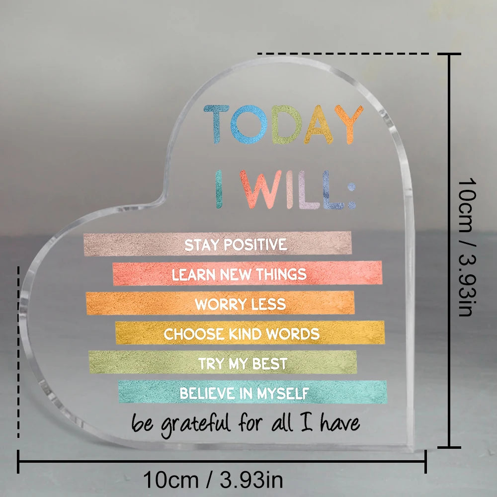 1pc Acrylic Positive Sign Mental Health Awareness Gift, school Counselor Office Decor, lnspirational Psychology Decoration ﻿