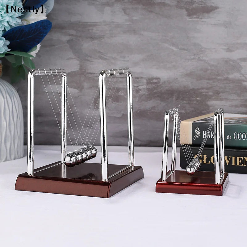 Metal Newton Pendulum Newton Cradle Balance Steel Balls Pendulum Ball Decor Home Decoration Physics Science Pendulum〔Nest〕