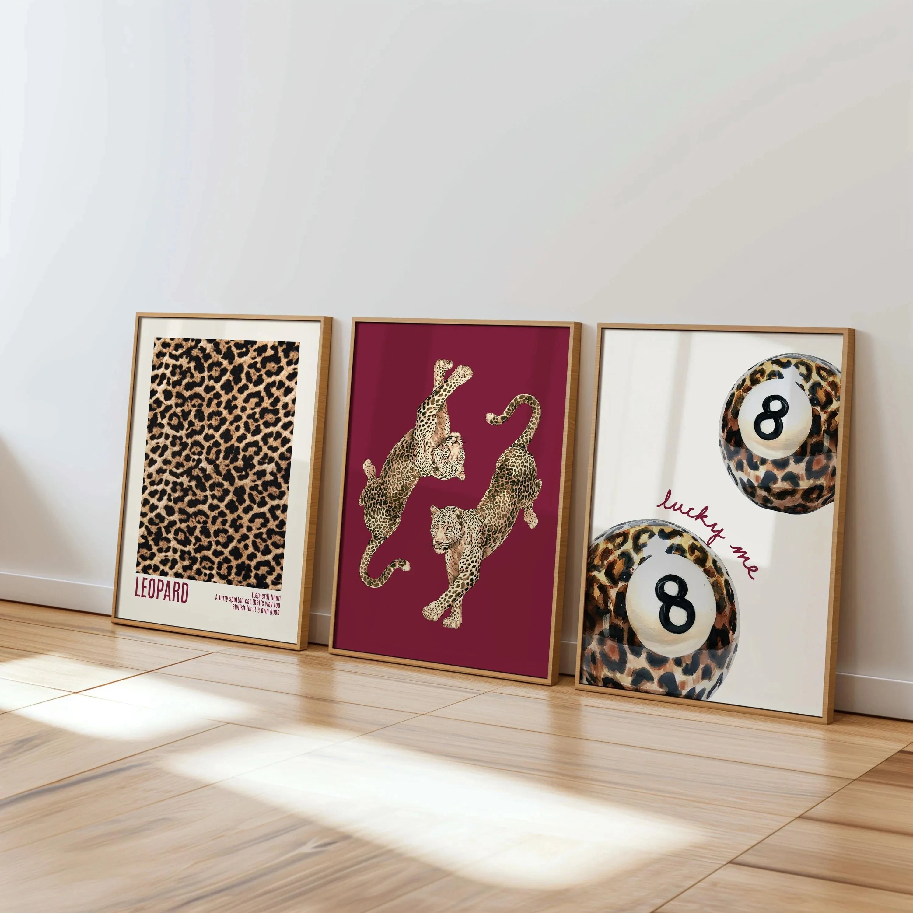 3pcs Frameless Leopard Print,Black and White Gallery Fashion Canvas Poster,Fashion Printing Decor,Office Aesthetics Girl Decor