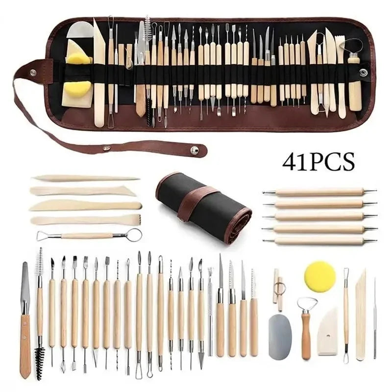ClayKit Pottery & Clay Sculpting Tools Set – 5 to 61 Pieces with Carry Case