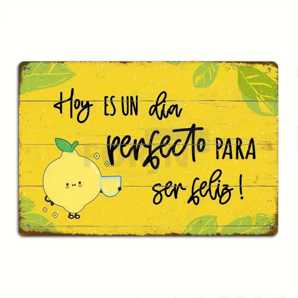 Spanish Inspirational Quote Poster,Spain Wall Art Metal Sign,Black and White Minimalist Painting,Gift for Home Room Office Decor