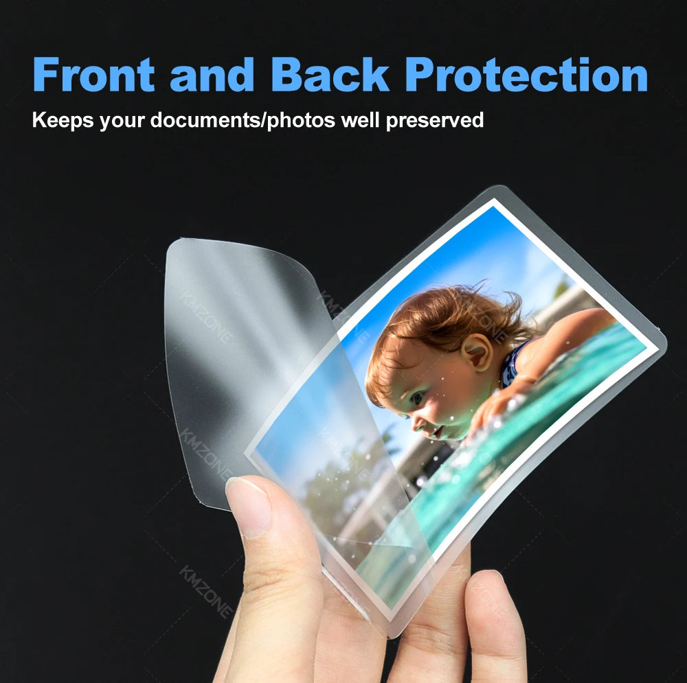100-Pack Clear Thermal Laminating Sheets (A4/A5/A6/2R–4R) – 80 Mic Round-Corner Laminator Pouches | Crystal Clear Waterproof Document Protection Film