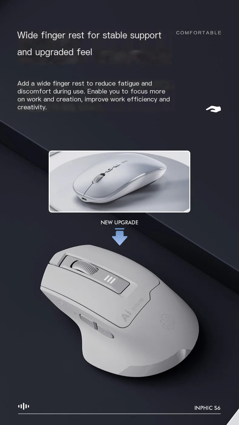 VoiceClick AI Voice Mouse – Wireless Dual-Mode, Voice Typing & Silent Click