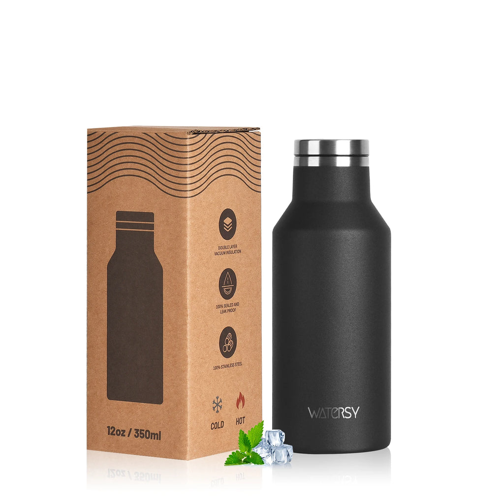 WATERSY Stainless Steel Thermal Cup – 350ml / 500ml, Vacuum Flask for Coffee & Sport