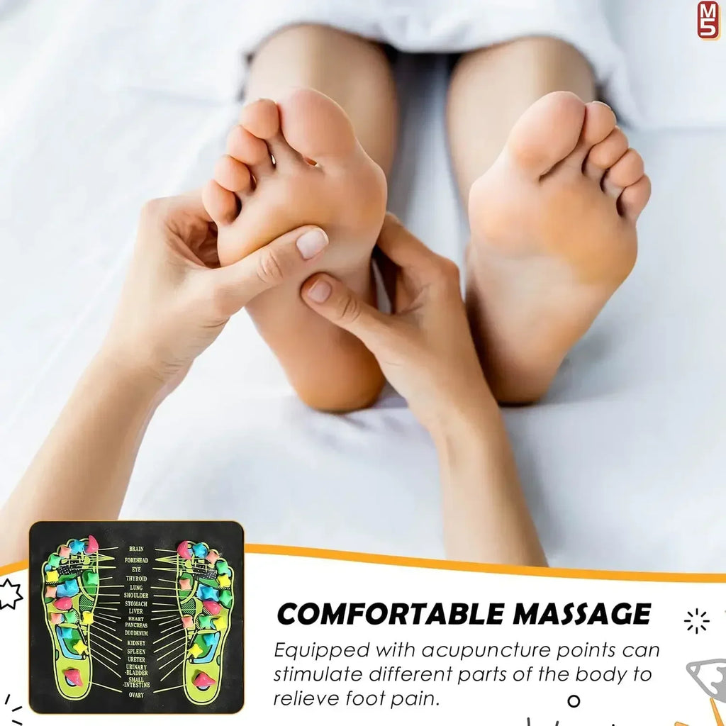 StoneStep Premium Foot Massage Pad – Finger Pressure Plate & Soft Stone Road