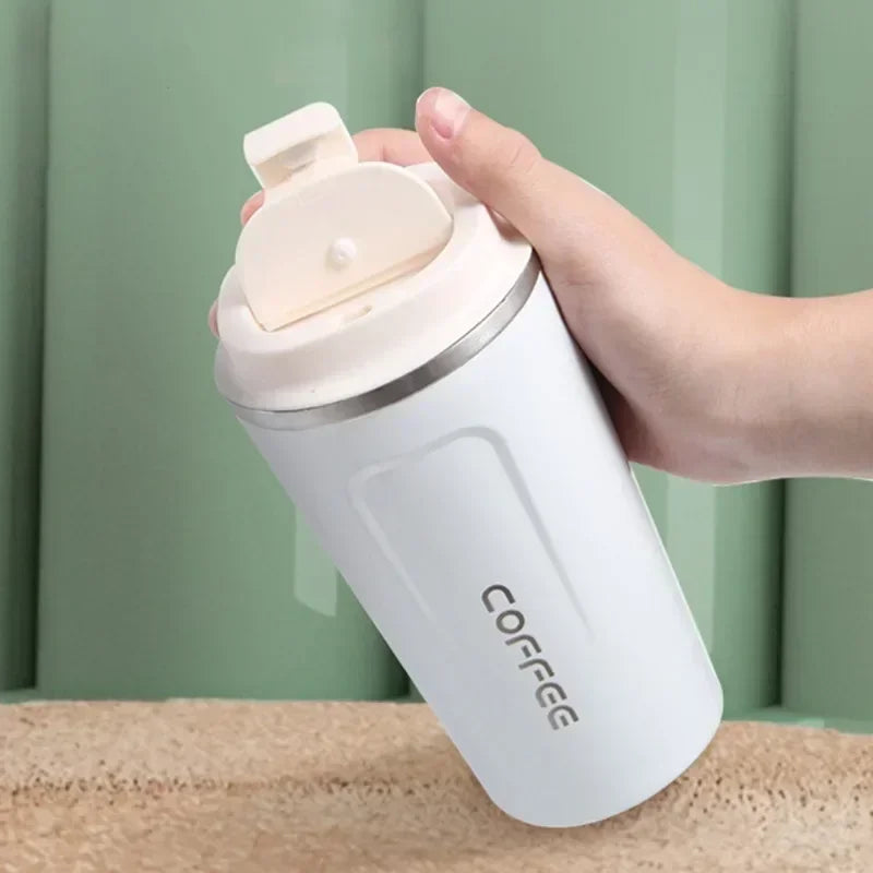 ThermoSip Stainless Steel Insulated Coffee Cup – 380ml / 510ml, Leak-Proof
