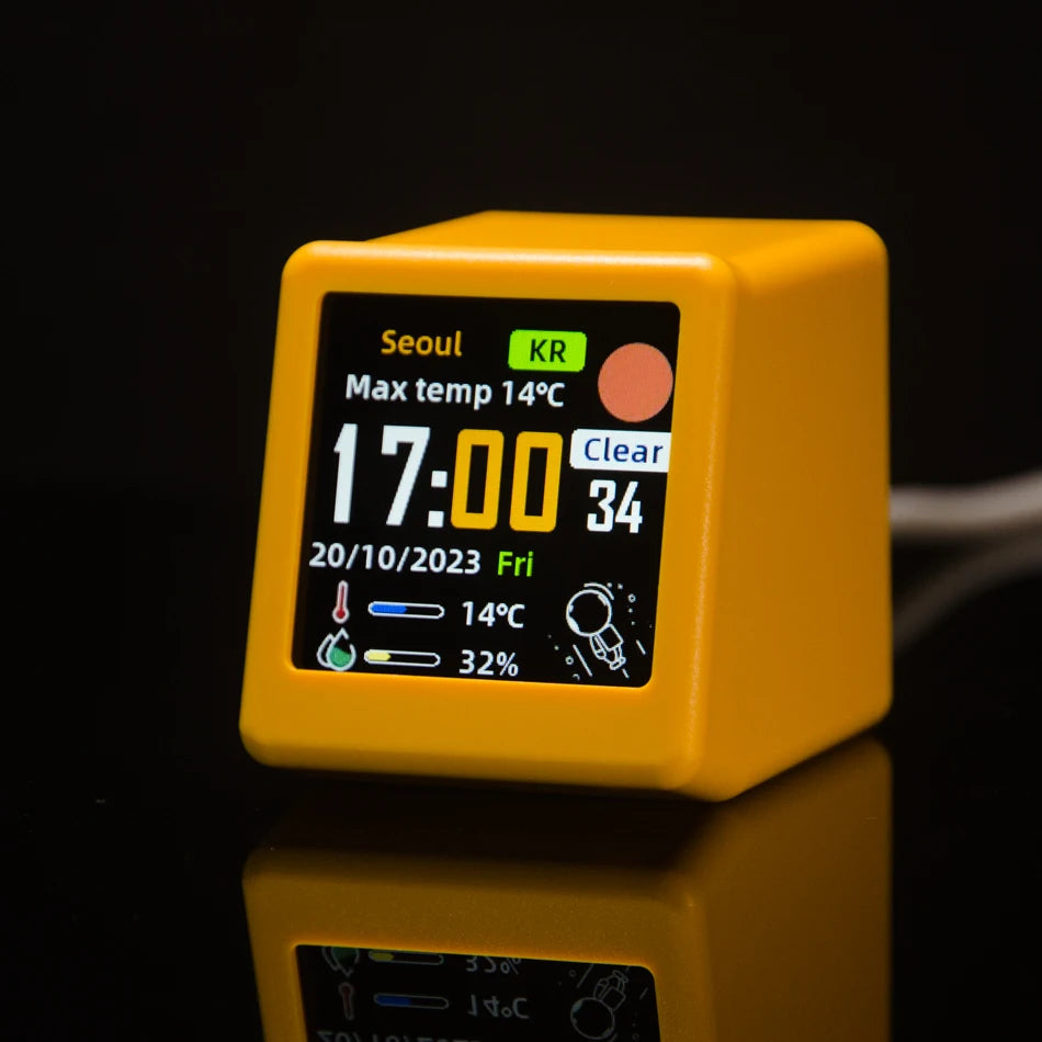 PixelDesk Mini Smart Weather GIF Clock