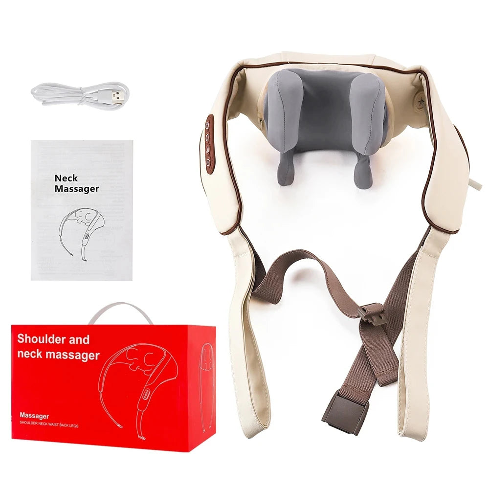 Foreverlily 26W Brushless Neck & Shoulder Kneading Massage Shawl – Wireless