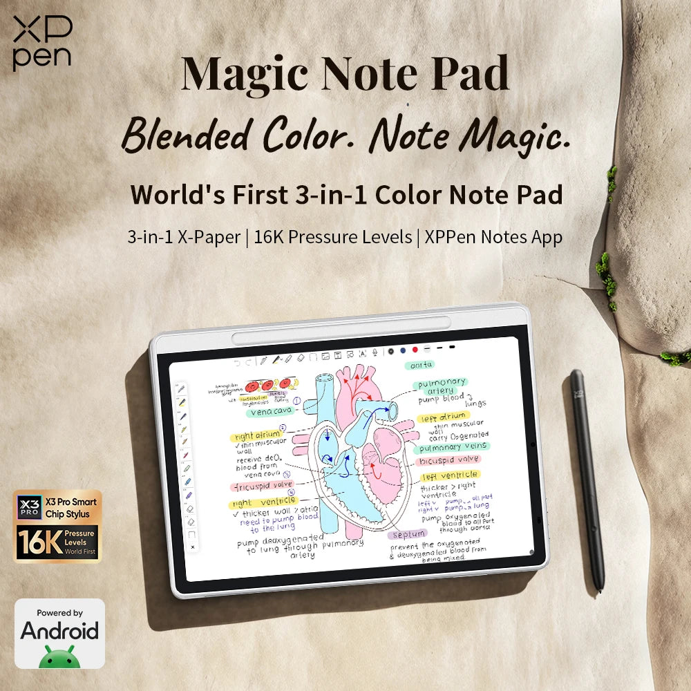 XPPen Magic Note Pad – Android 14 Graphic Tablet, E-Ink & E-Book Reader