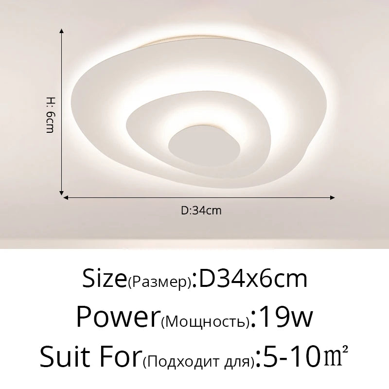 SteadGlow Modern LED Ceiling Lamp – Dimmable Remote Control Light for Bedroom, Office & Living Room