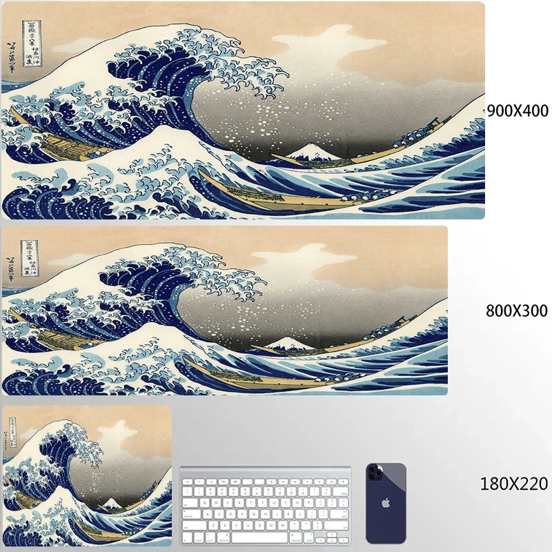 Great Wave XL Gaming Desk Mat – Personalized Art Mouse Pad (XXL HD Mouse Mat)