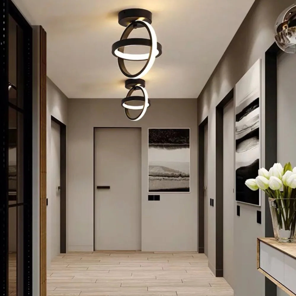 DuoRing LED Ceiling Light – Modern 2-Ring Design for Hallway, Balcony & Office