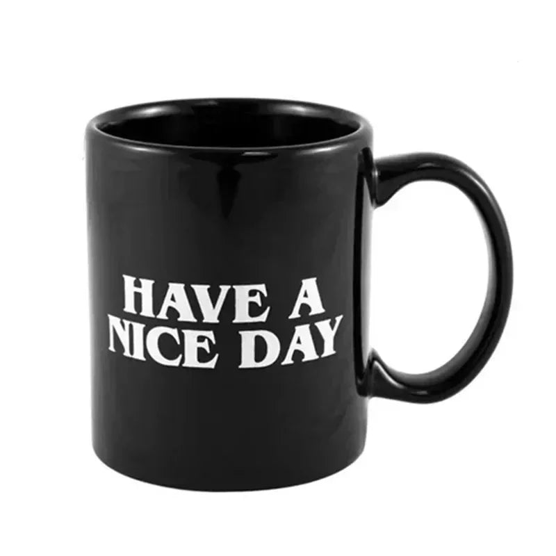 Middle Finger Funny Ceramic Coffee Mug – Novelty Anime Gift Cup
