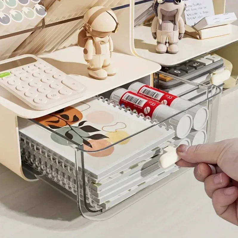 StackDesk Multi-Layer Desk Organiser – Large Capacity Pencil Holder & Storage Box