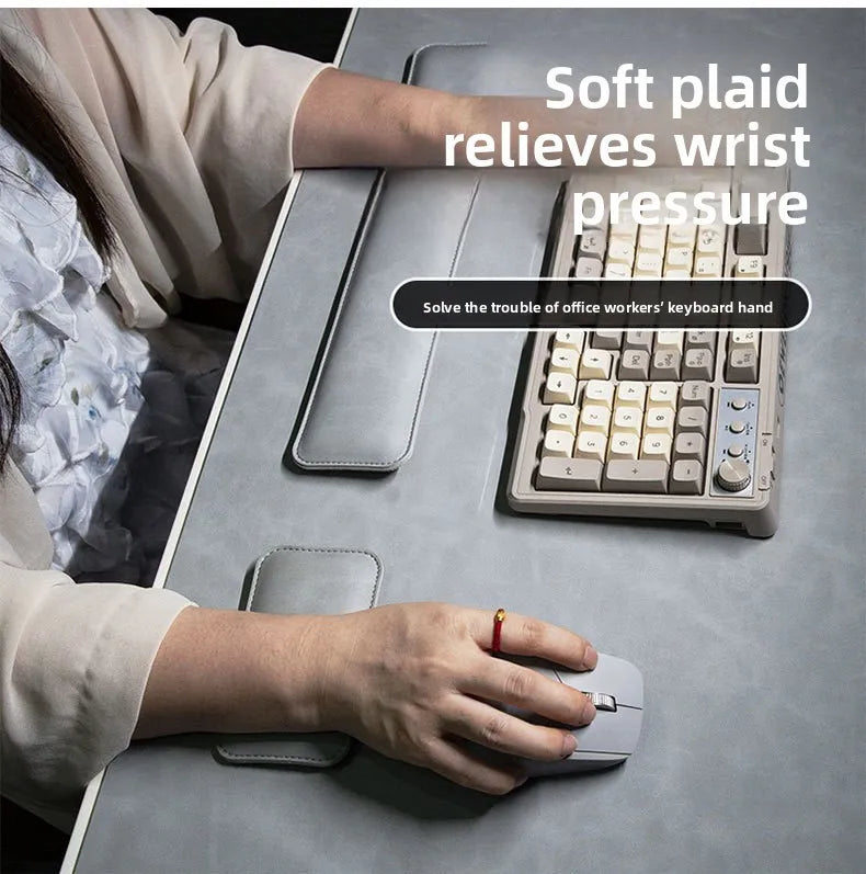 DeskCloud Pro 3-Piece – Waterproof PU Desk Mat + Mouse Pad + Wrist Rest Set