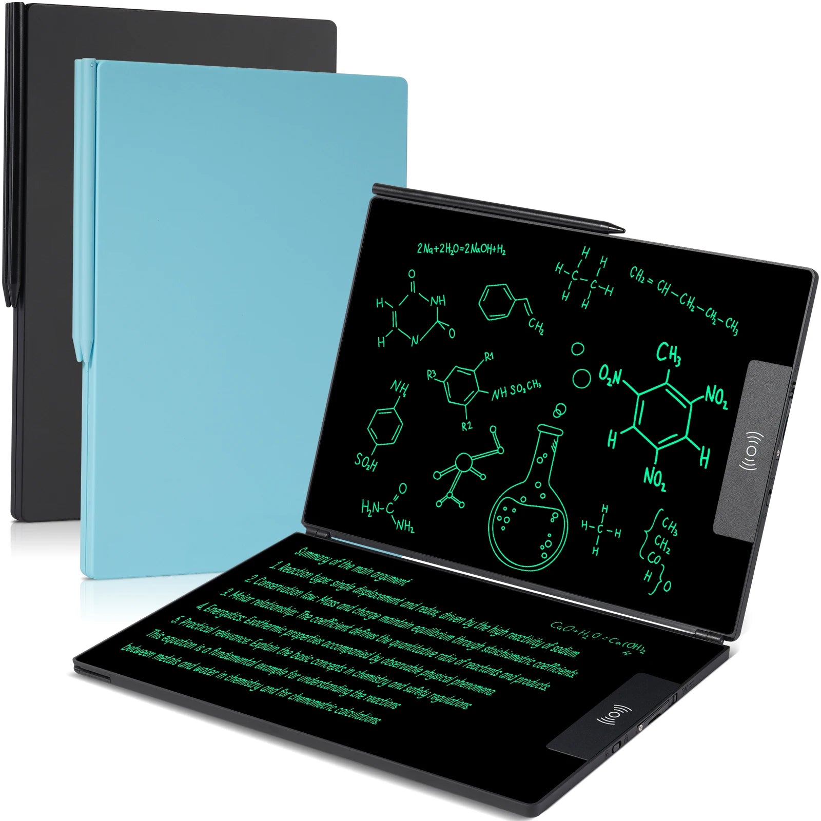 FoldWrite 14.3" Folding LCD Writing Tablet – Split Screen, Erasable