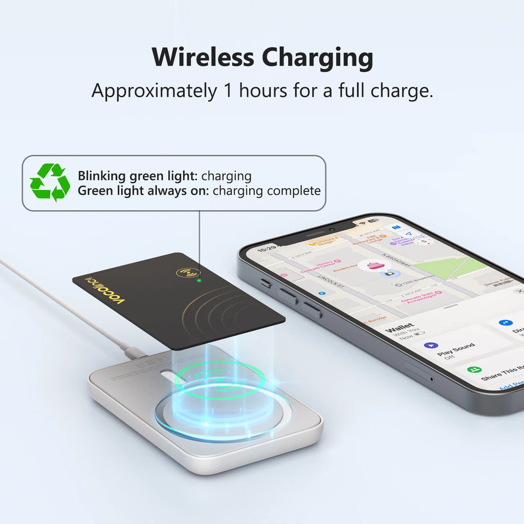 VOCOlinc Bluetooth Tracking Card – Wireless Global Locator for Find My (iOS)