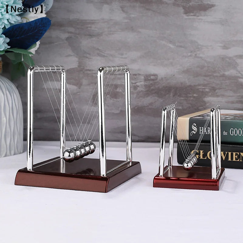 Metal Newton Pendulum Newton Cradle Balance Steel Balls Pendulum Ball Decor Home Decoration Physics Science Pendulum〔Nest〕