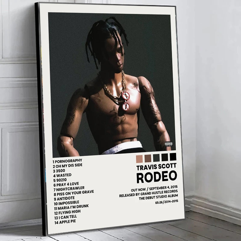 Music Album Covers Postert-travis Rapper S-scott Hiphop Singer Album Covers Canvas Painting Wall Art Picture Poster Room Decor