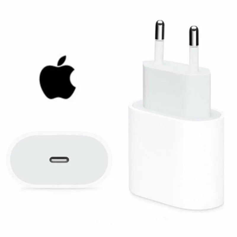 20W USB-C Fast Charger for iPhone 17, 16, 15, 14 – Includes Apple Cable