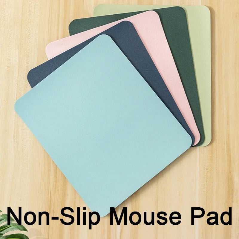 Universal PU Mouse Pad Non-Slip Gaming Desktop Mouse Pad Waterproof Anti-Scratch Easy To Clean Mat For PC Laptops Office Desktop