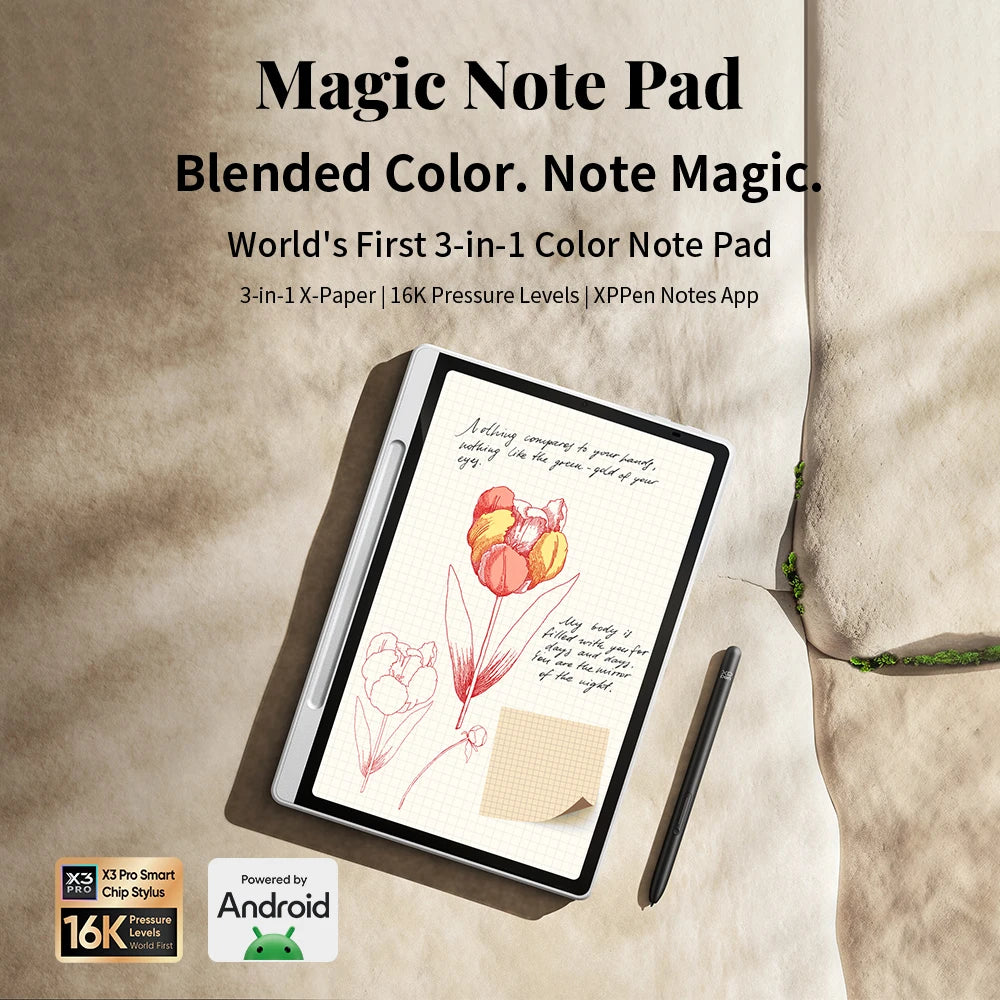 XPPen Magic Note Pad – Android 14 Graphic Tablet, E-Ink & E-Book Reader
