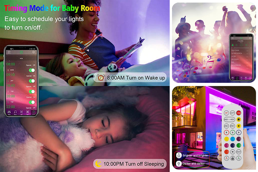 SmartStrip RGB LED Strip Lights – 5M to 20M, WiFi & Bluetooth, Waterproof