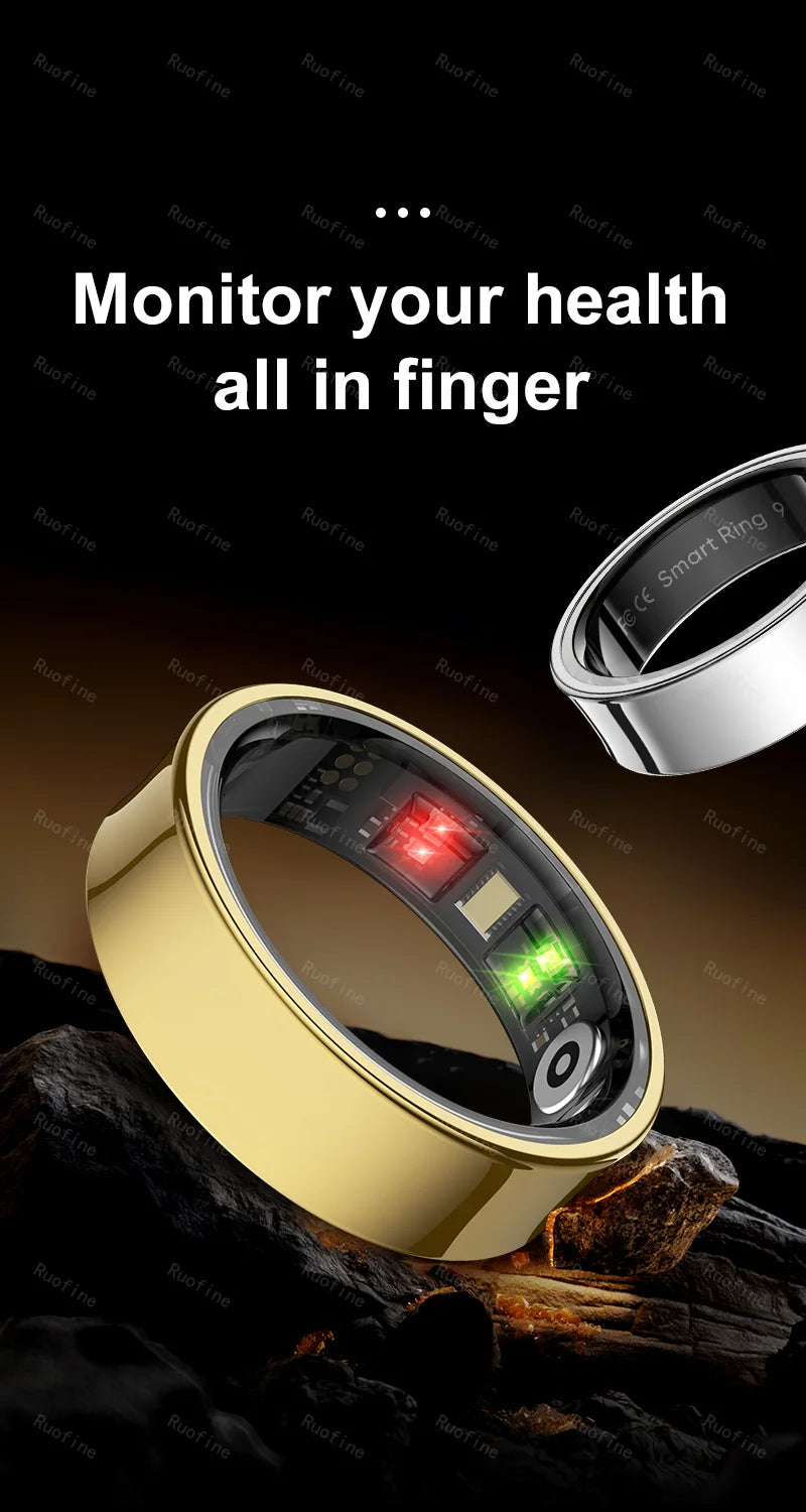 R09 Smart Ring – Health Monitor, Step Tracker & Remote Control for Android & iOS