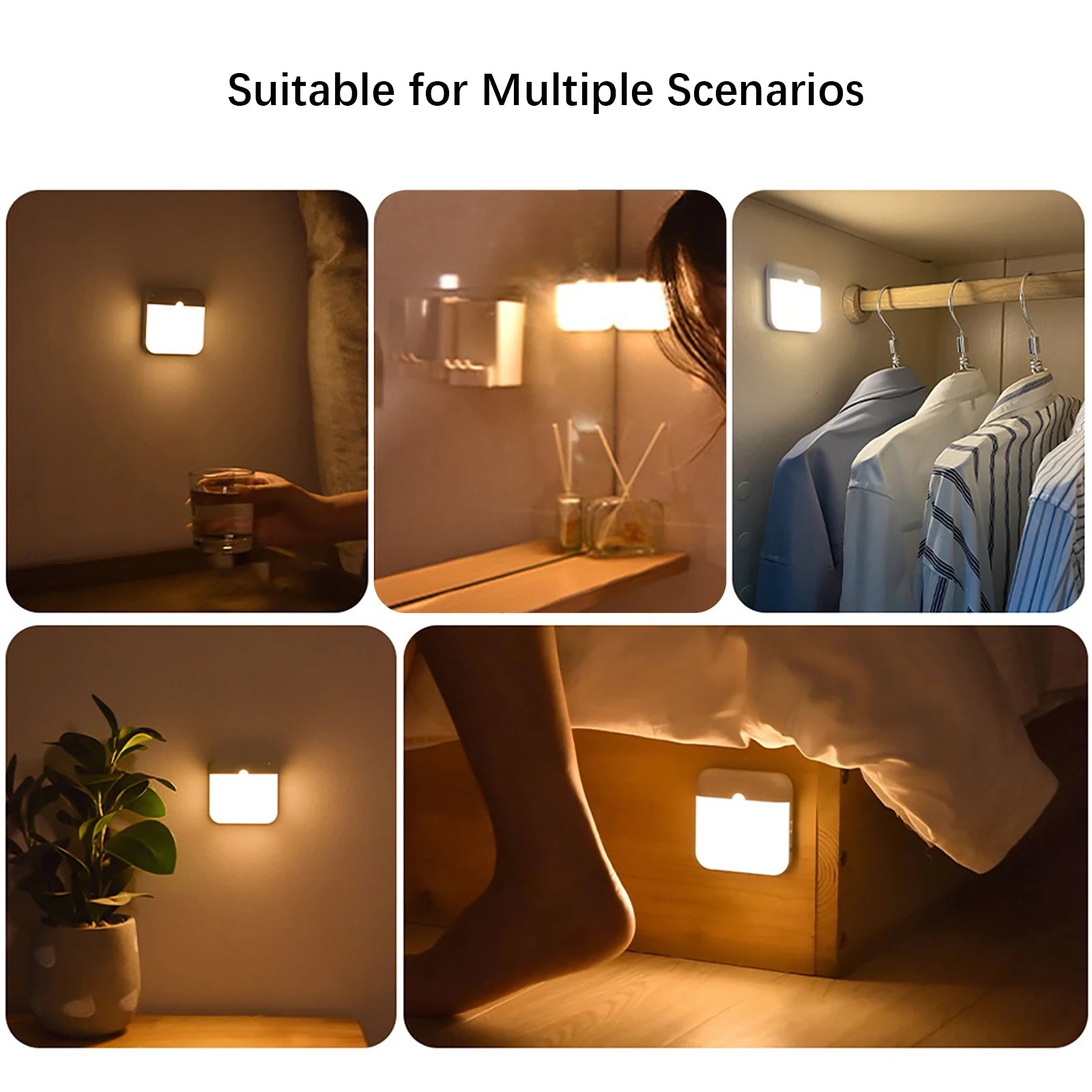 GlowLite Wireless LED Night Light – Soft Touch Rechargeable Lamp for Bedroom & Home