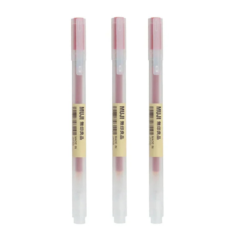 MUJI-Style Gel Pen Set – 3-Pack, 0.38mm / 0.5mm Fine Tip Japanese Stationery
