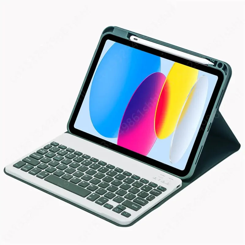Bluetooth Keyboard Case for iPad – Detachable Leather Cover with Pencil Holder (Multiple Models)