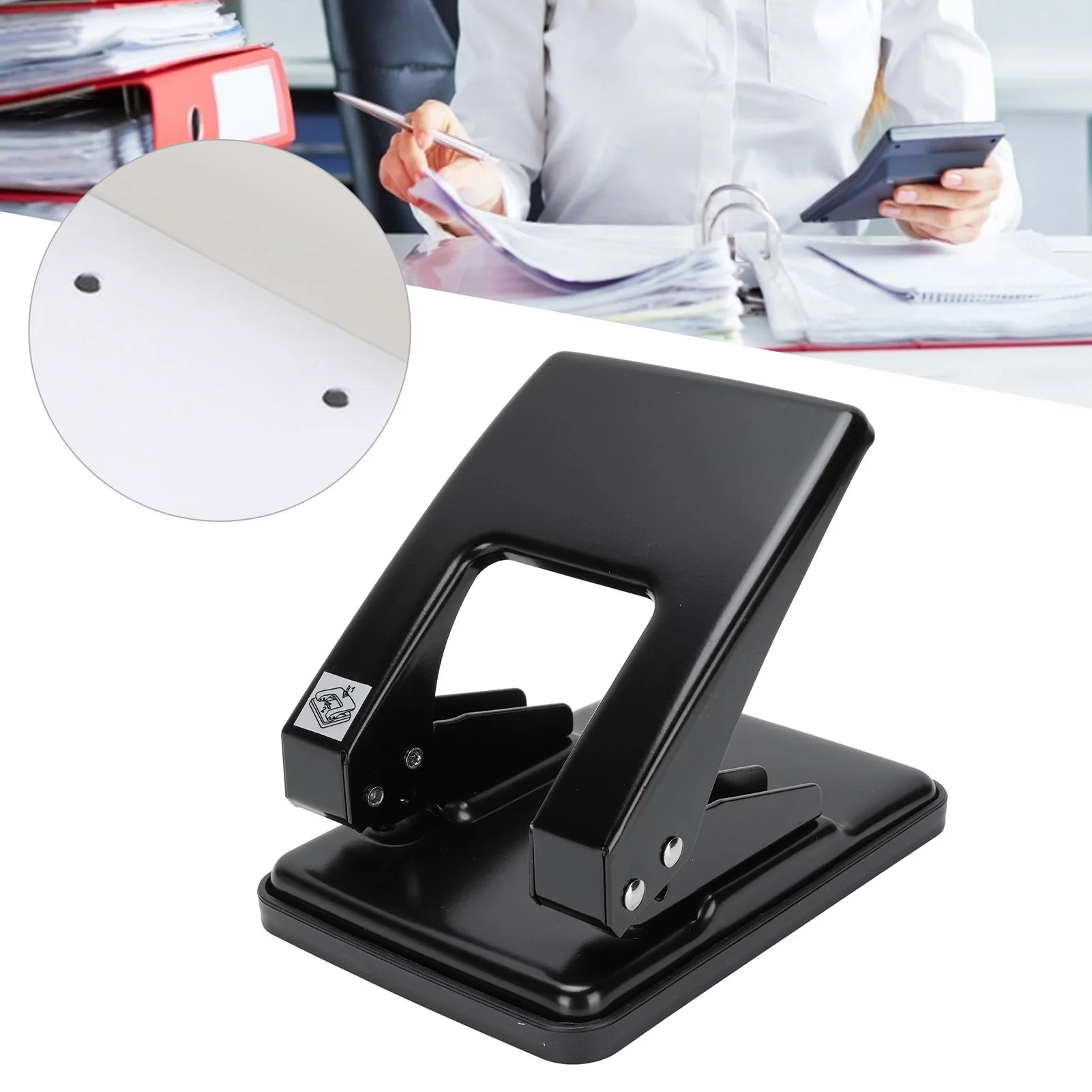 DualPunch Heavy-Duty 2-Hole Punch – 40 Sheet Capacity